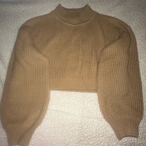 Ribbed knit drop shoulder sweater